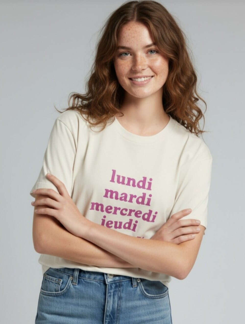 J.Crew "Les jours de la semaine" crewneck Tee Shirt